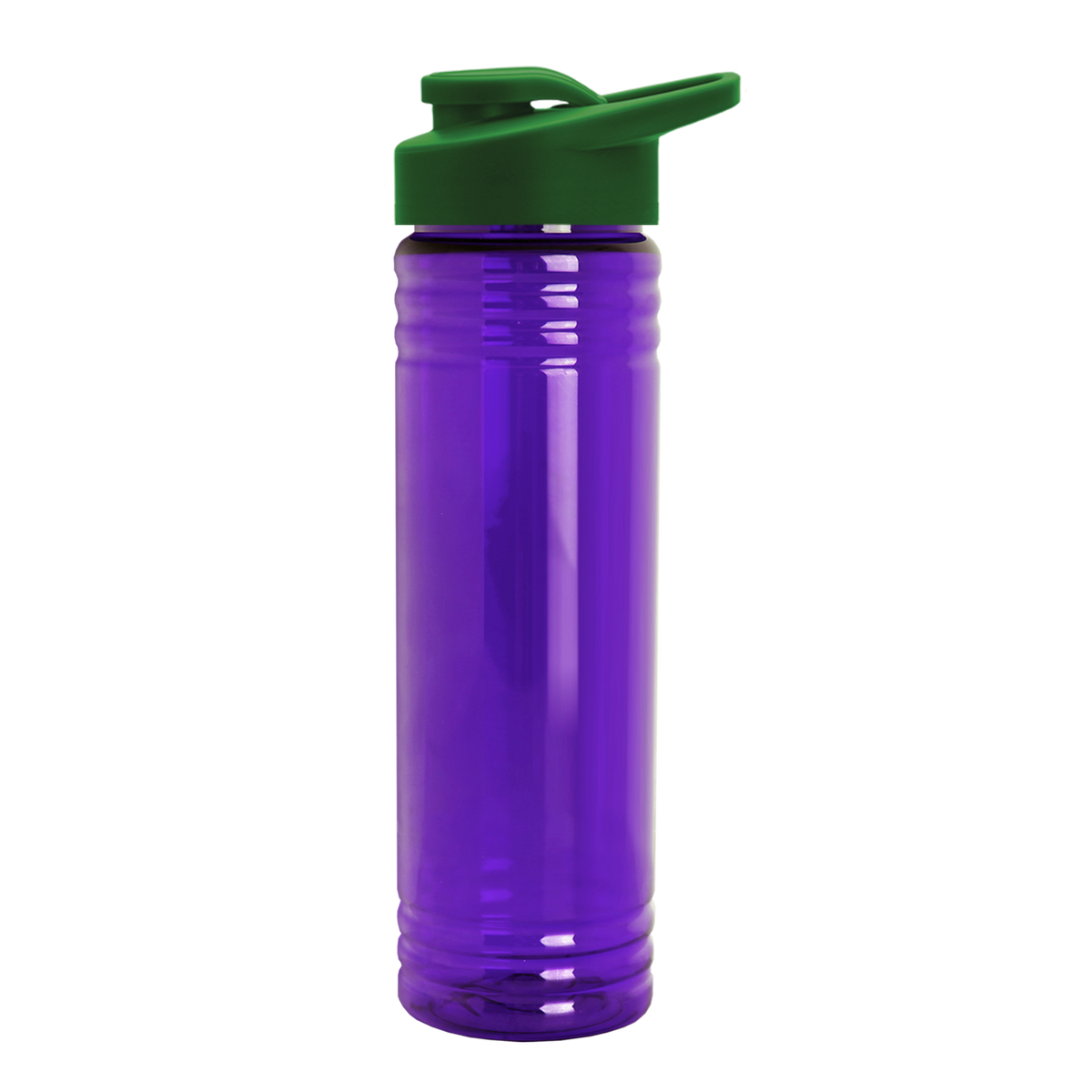 Custom logo Slim Fit RPET Bottle with Drink-Thru Lid - 24 oz.