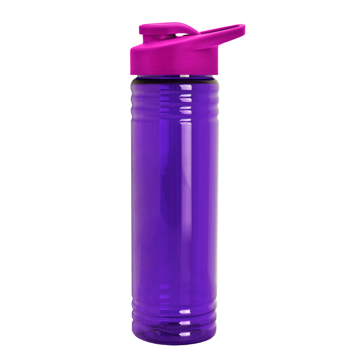 Custom logo Slim Fit RPET Bottle with Drink-Thru Lid - 24 oz.