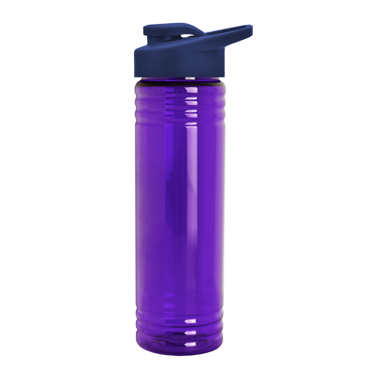 Custom logo Slim Fit RPET Bottle with Drink-Thru Lid - 24 oz.