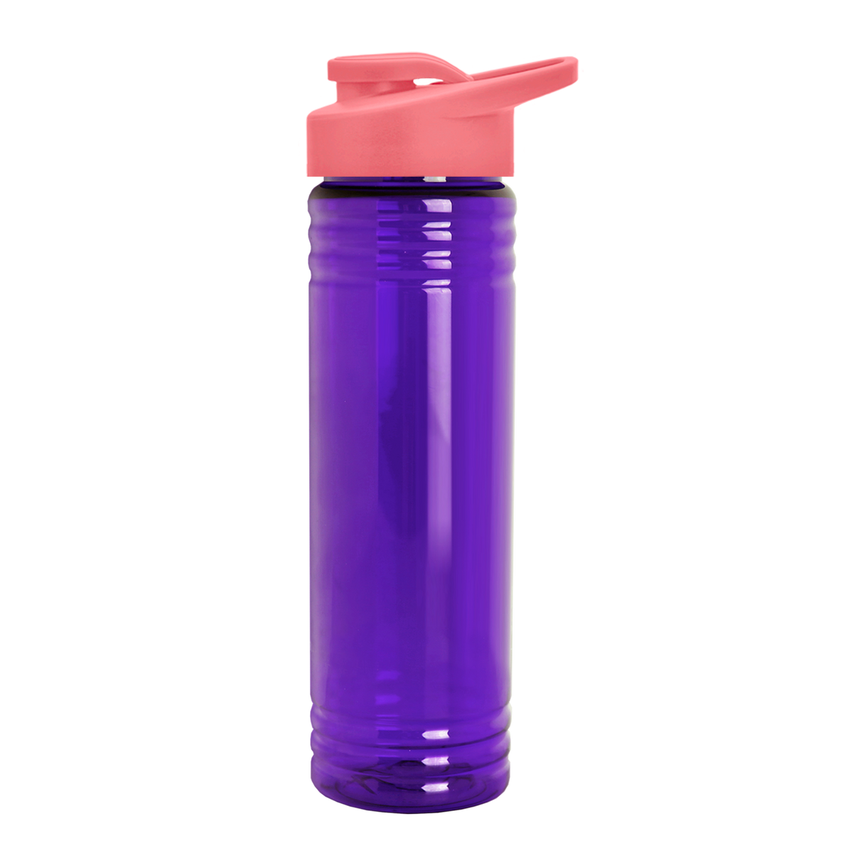 Custom logo Slim Fit RPET Bottle with Drink-Thru Lid - 24 oz.