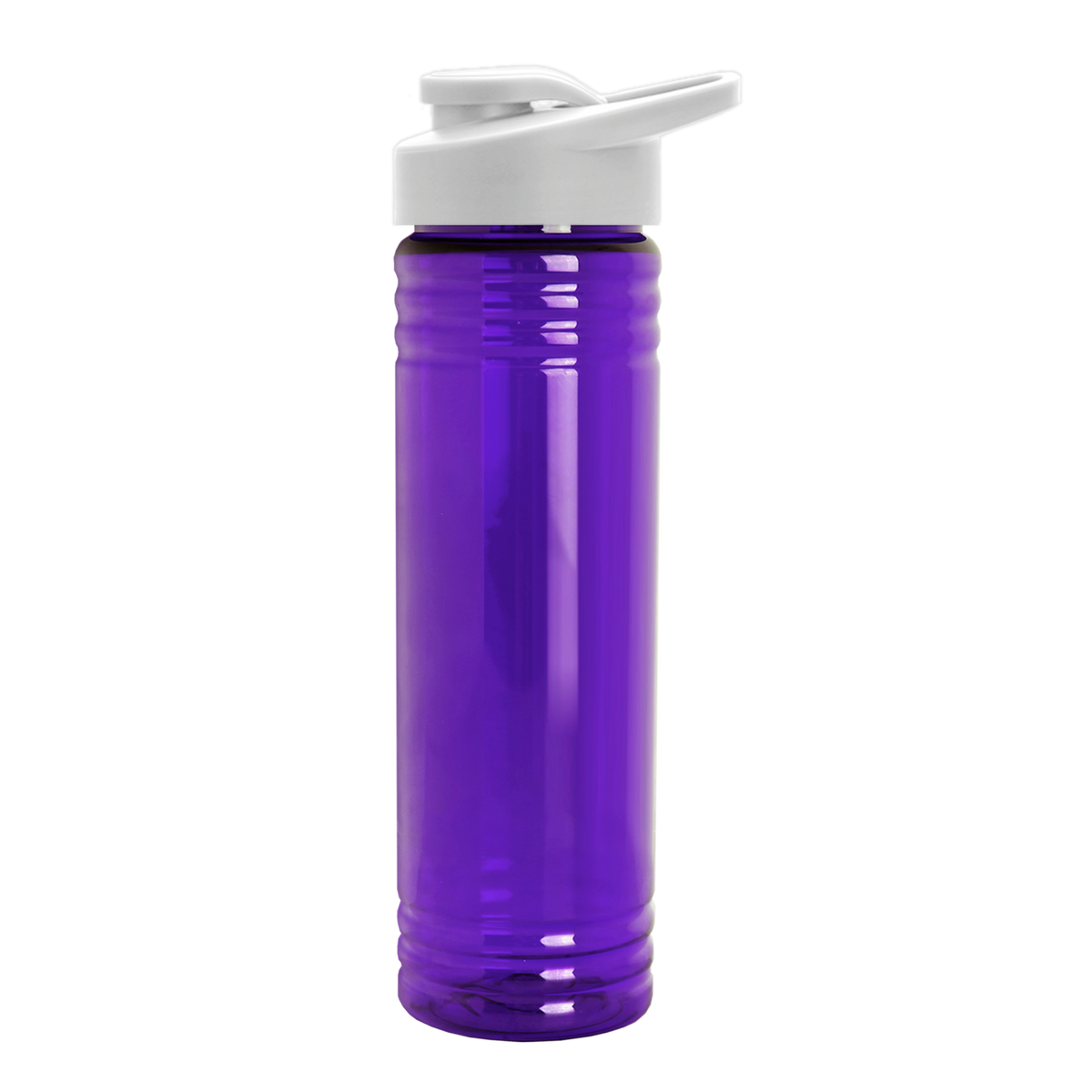 Custom logo Slim Fit RPET Bottle with Drink-Thru Lid - 24 oz.