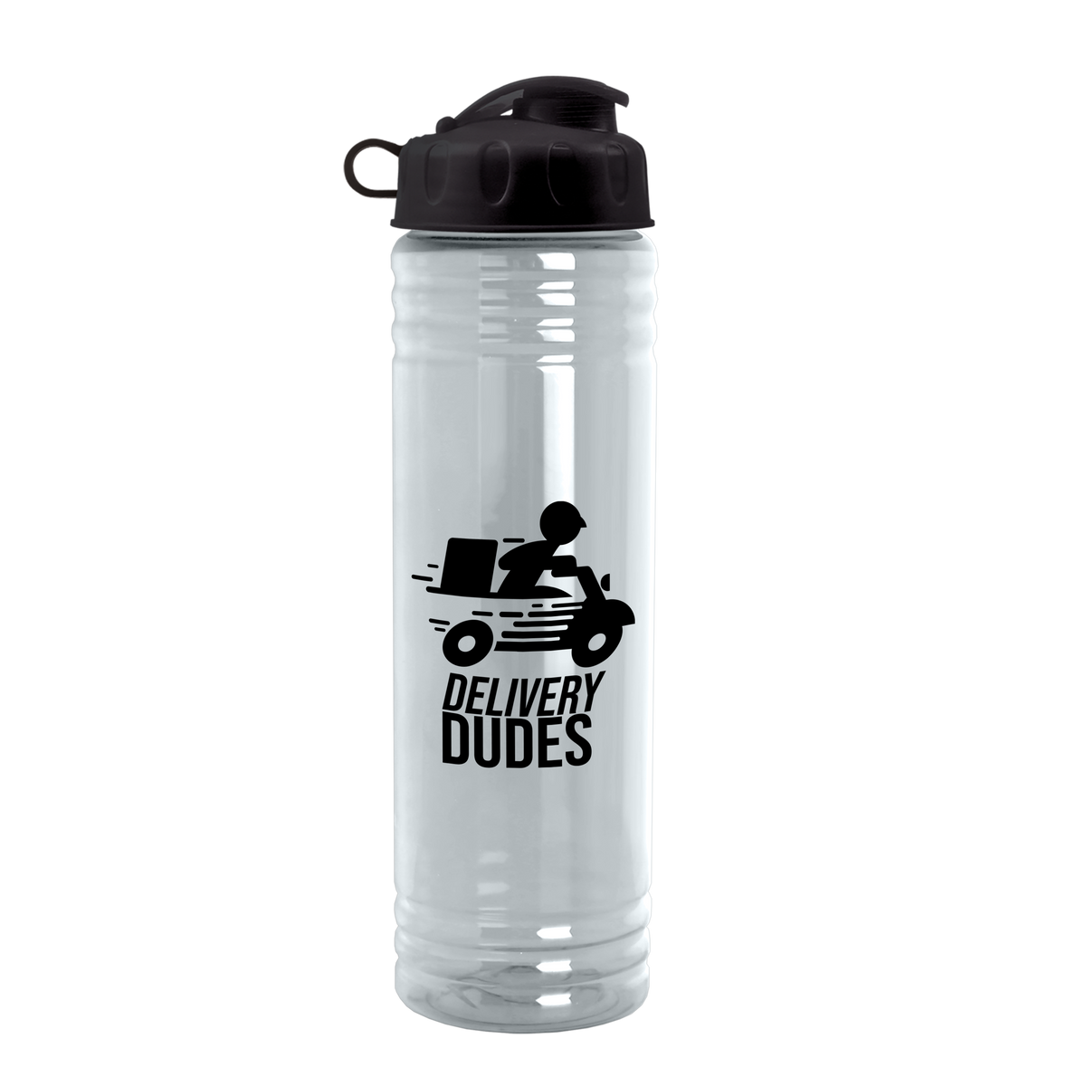 Custom logo Slim Fit RPET Bottle with Flip Lid - 24 oz.