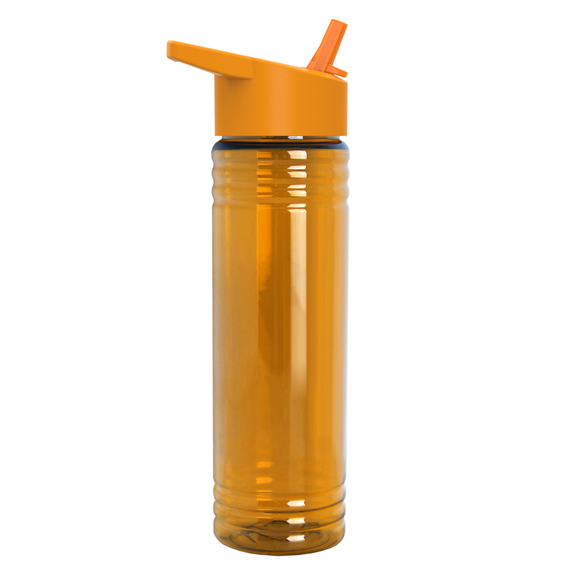 Custom logo Slim Fit RPET Bottle with Flip-Straw Lid - 24 oz.