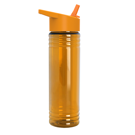 Slim Fit RPET Bottle with Flip-Straw Lid - 24 oz.