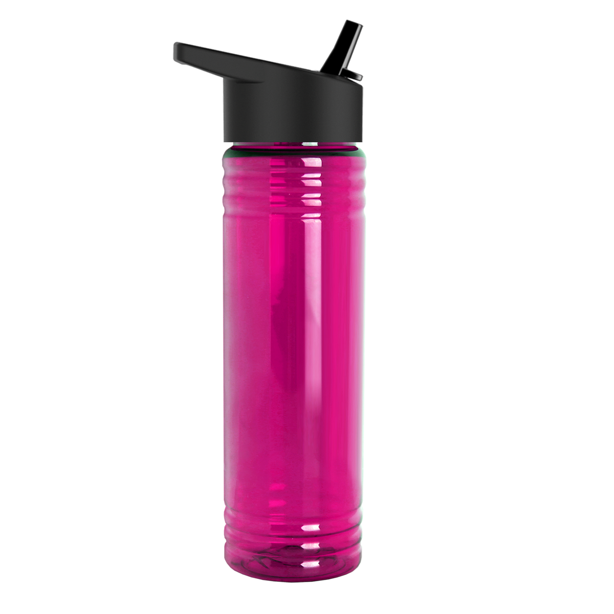 Custom logo Slim Fit RPET Bottle with Flip-Straw Lid - 24 oz.