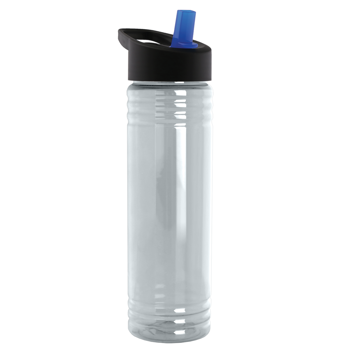 Custom logo Slim Fit RPET Bottle with Flip-Straw Lid - 24 oz.