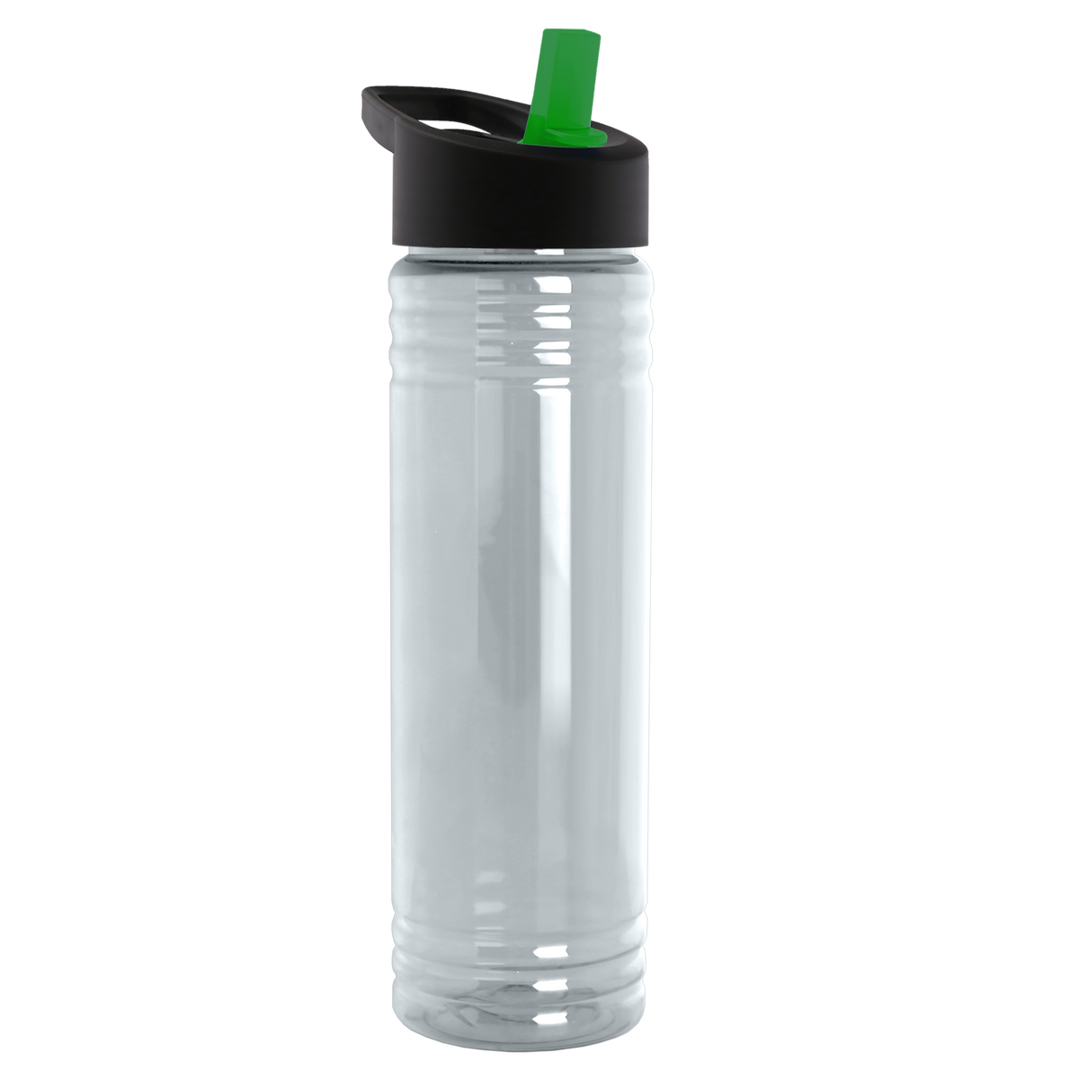 Custom logo Slim Fit RPET Bottle with Flip-Straw Lid - 24 oz.