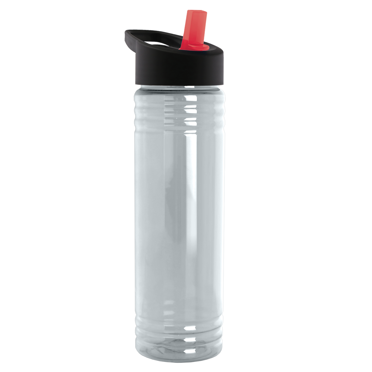 Custom logo Slim Fit RPET Bottle with Flip-Straw Lid - 24 oz.