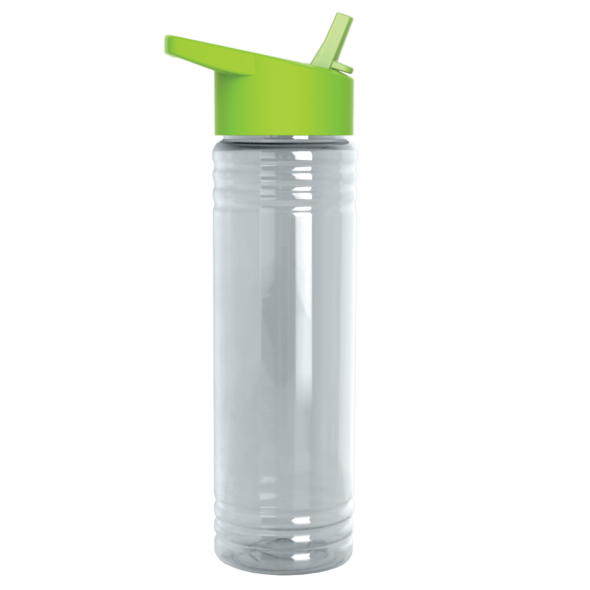 Custom logo Slim Fit RPET Bottle with Flip-Straw Lid - 24 oz.