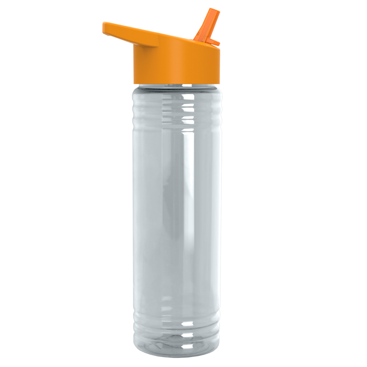 Custom logo Slim Fit RPET Bottle with Flip-Straw Lid - 24 oz.