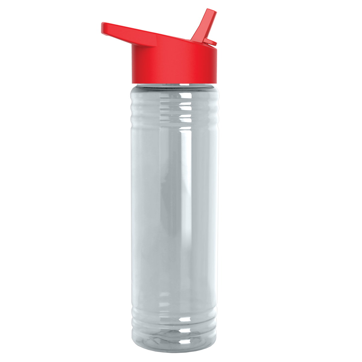 Custom logo Slim Fit RPET Bottle with Flip-Straw Lid - 24 oz.