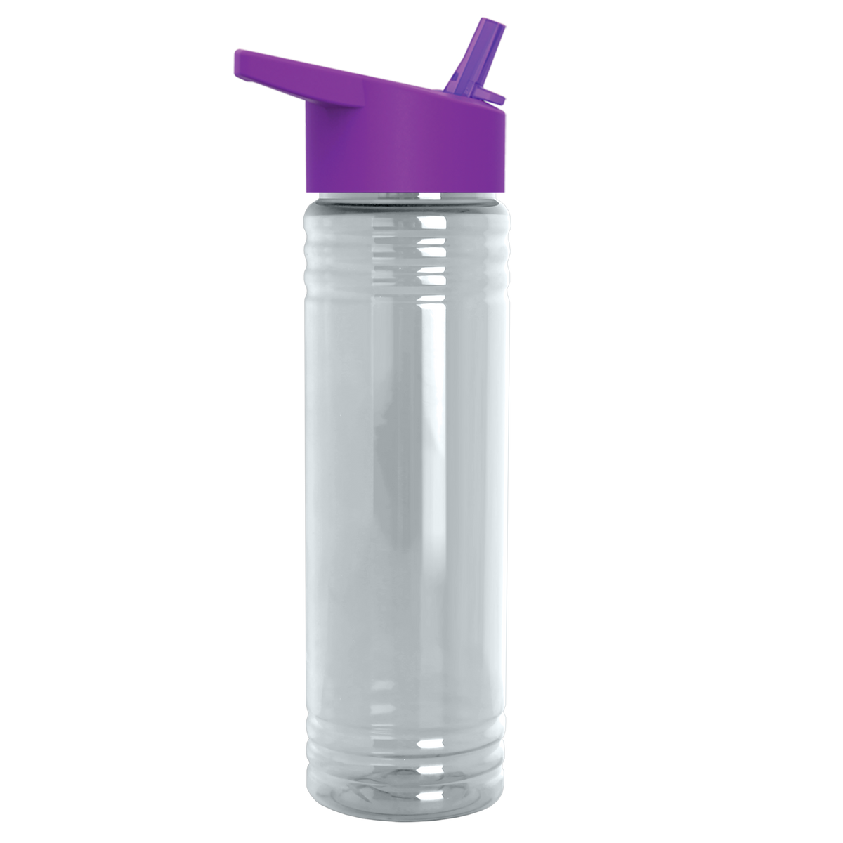 Custom logo Slim Fit RPET Bottle with Flip-Straw Lid - 24 oz.