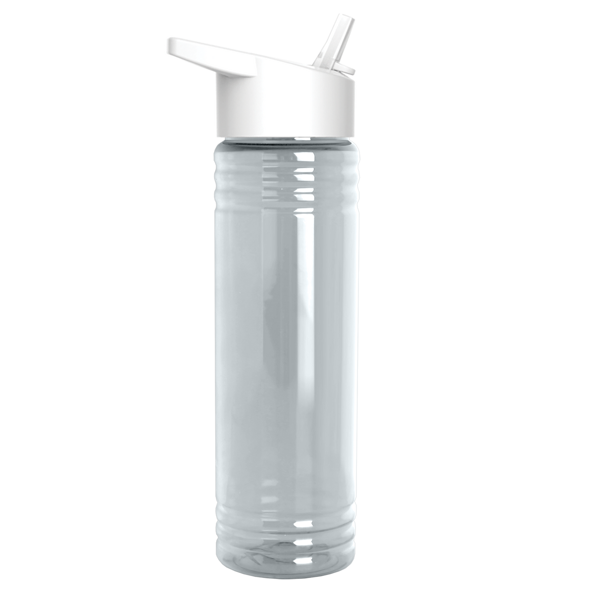 Custom logo Slim Fit RPET Bottle with Flip-Straw Lid - 24 oz.