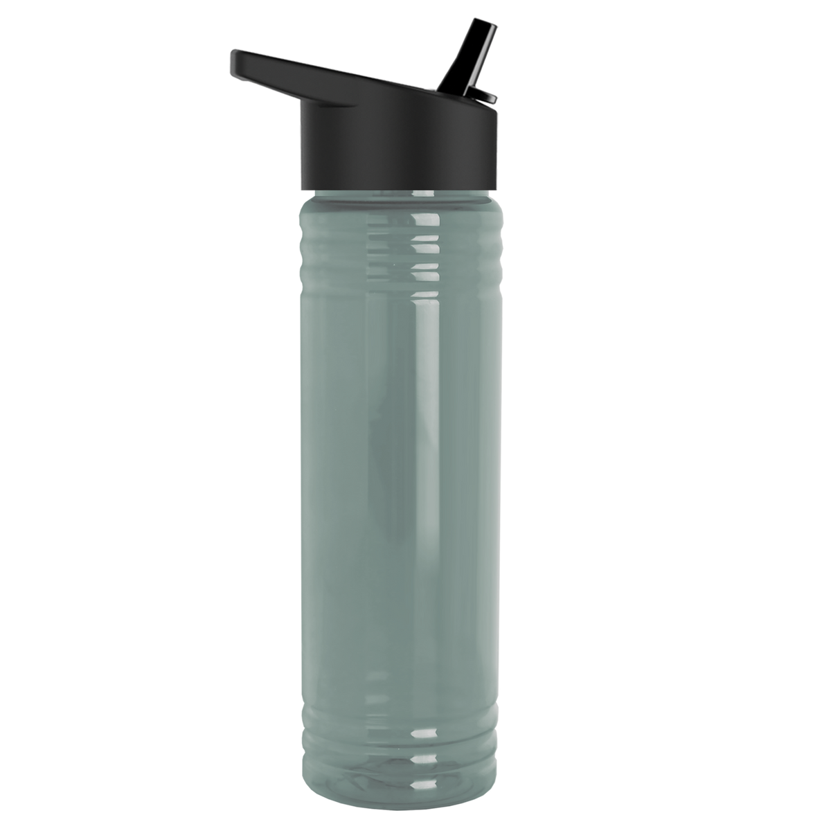 Custom logo Slim Fit RPET Bottle with Flip-Straw Lid - 24 oz.