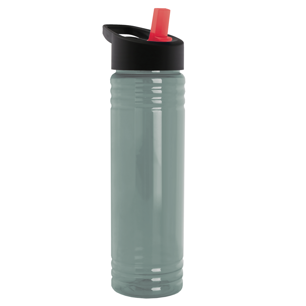 Custom logo Slim Fit RPET Bottle with Flip-Straw Lid - 24 oz.