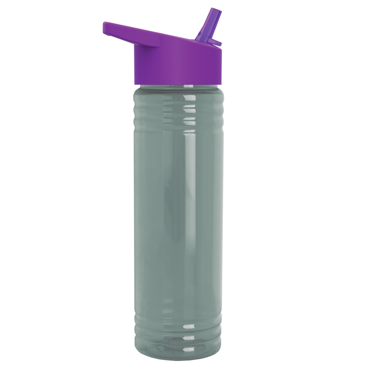 Custom logo Slim Fit RPET Bottle with Flip-Straw Lid - 24 oz.