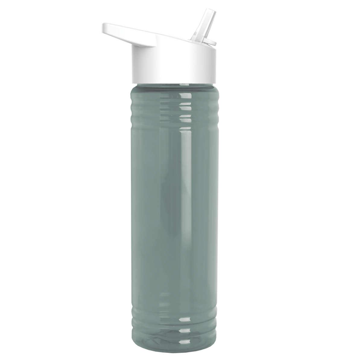 Custom logo Slim Fit RPET Bottle with Flip-Straw Lid - 24 oz.