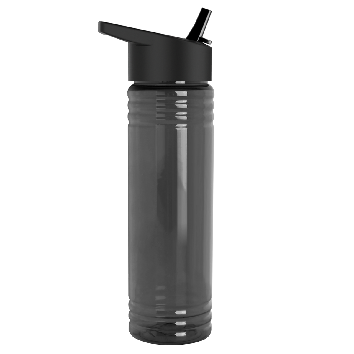 Custom logo Slim Fit RPET Bottle with Flip-Straw Lid - 24 oz.