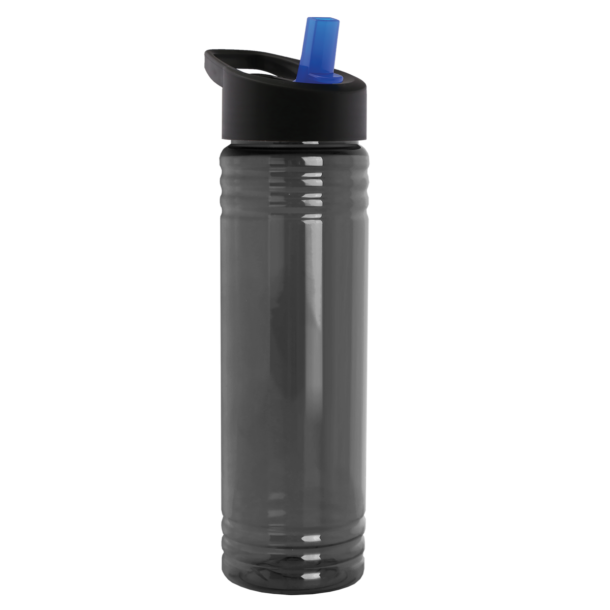 Custom logo Slim Fit RPET Bottle with Flip-Straw Lid - 24 oz.