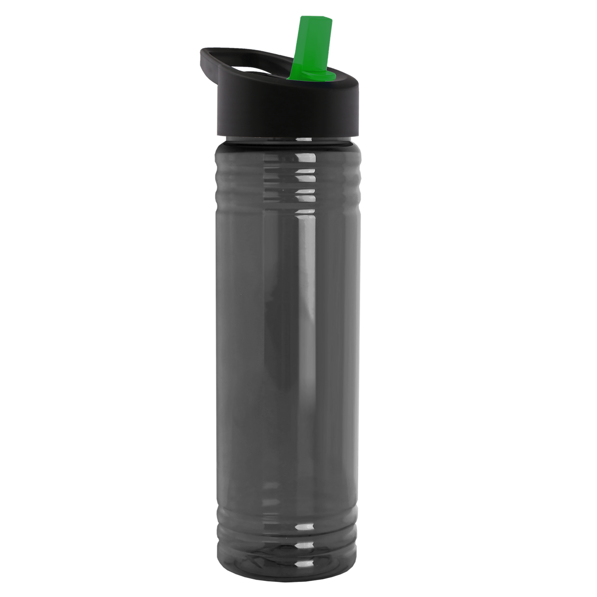 Custom logo Slim Fit RPET Bottle with Flip-Straw Lid - 24 oz.