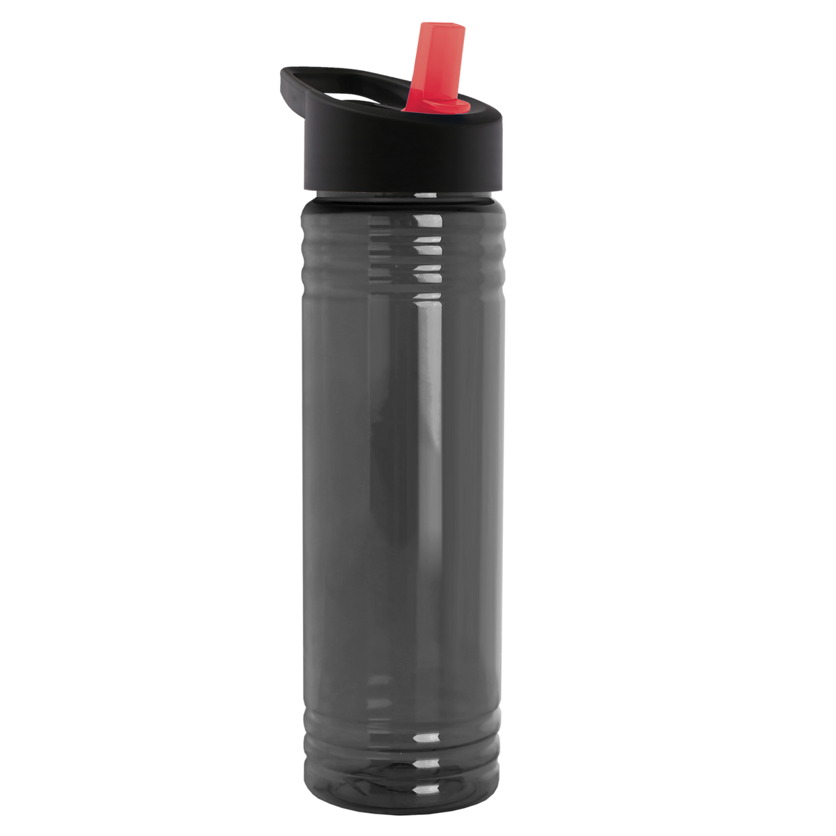 Custom logo Slim Fit RPET Bottle with Flip-Straw Lid - 24 oz.