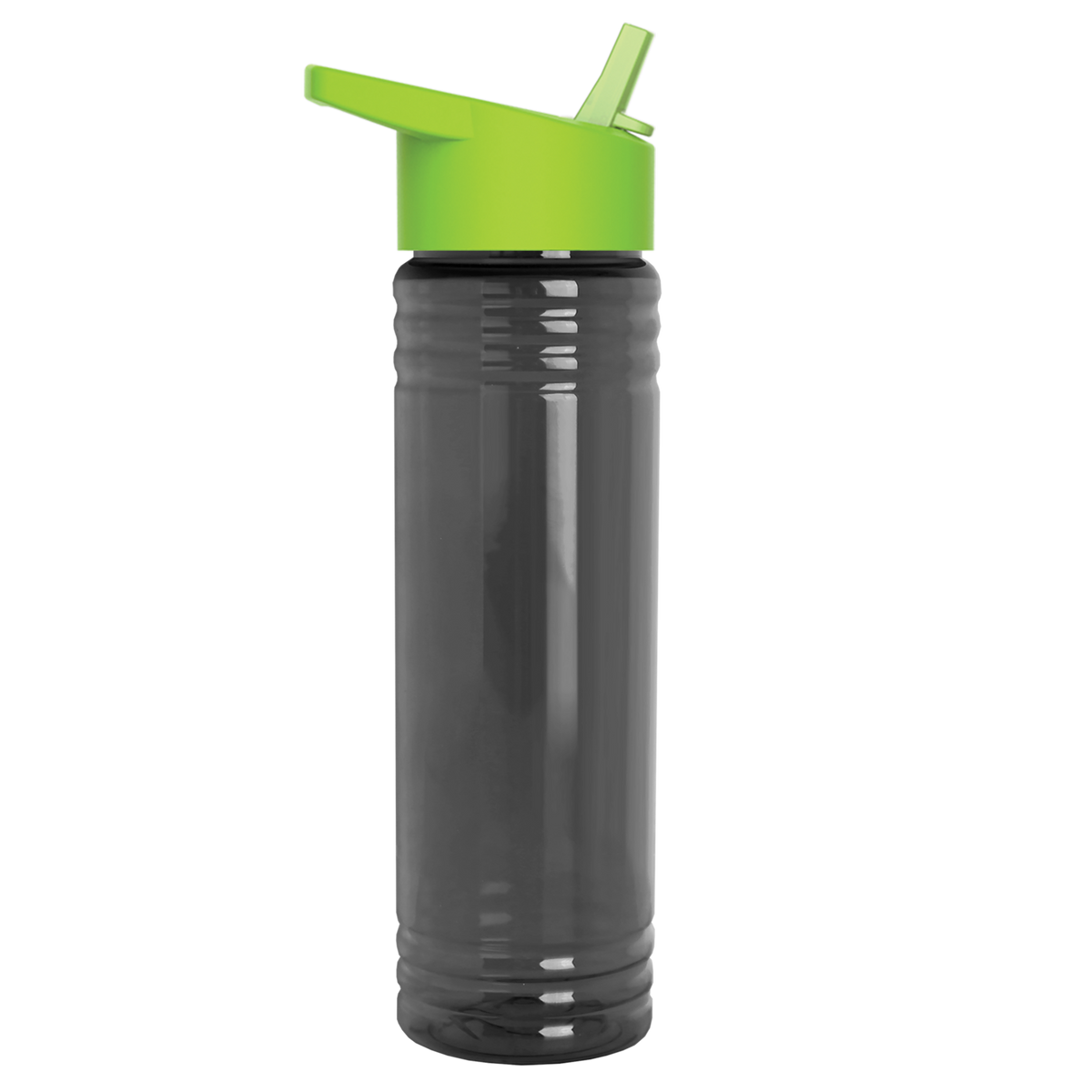 Custom logo Slim Fit RPET Bottle with Flip-Straw Lid - 24 oz.