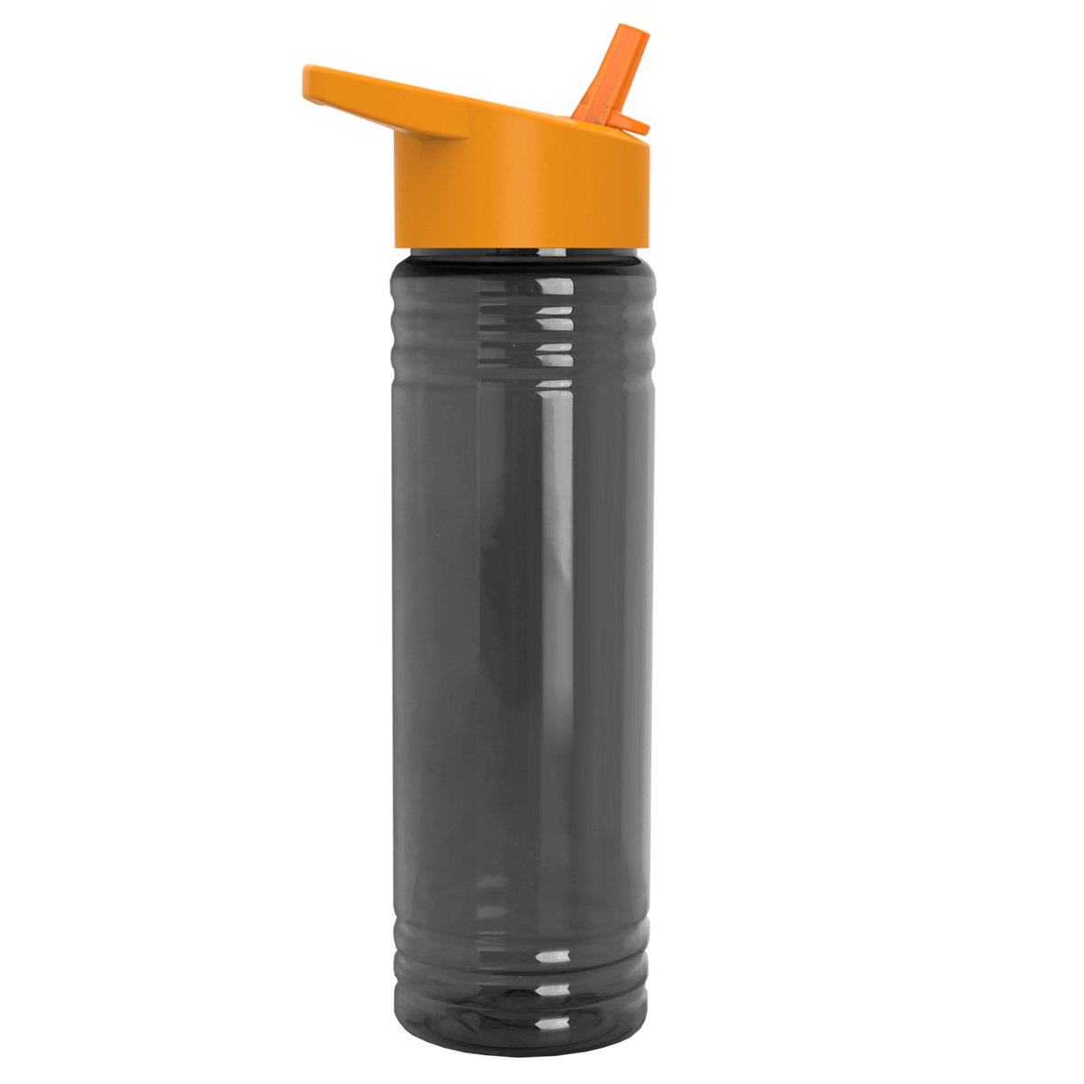 Custom logo Slim Fit RPET Bottle with Flip-Straw Lid - 24 oz.