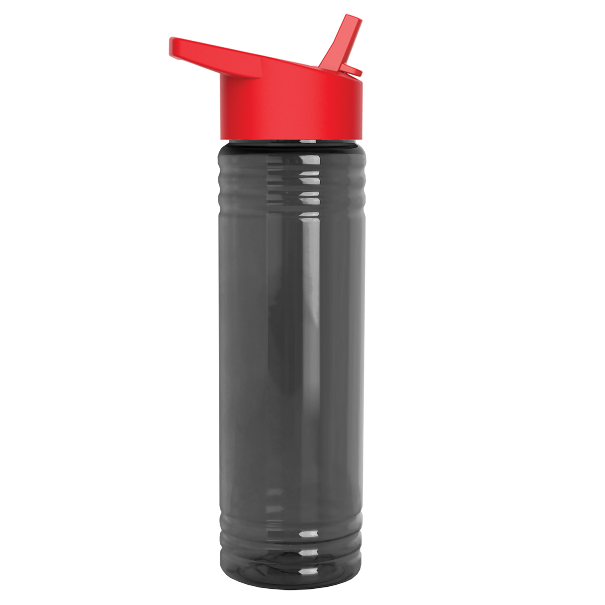 Custom logo Slim Fit RPET Bottle with Flip-Straw Lid - 24 oz.