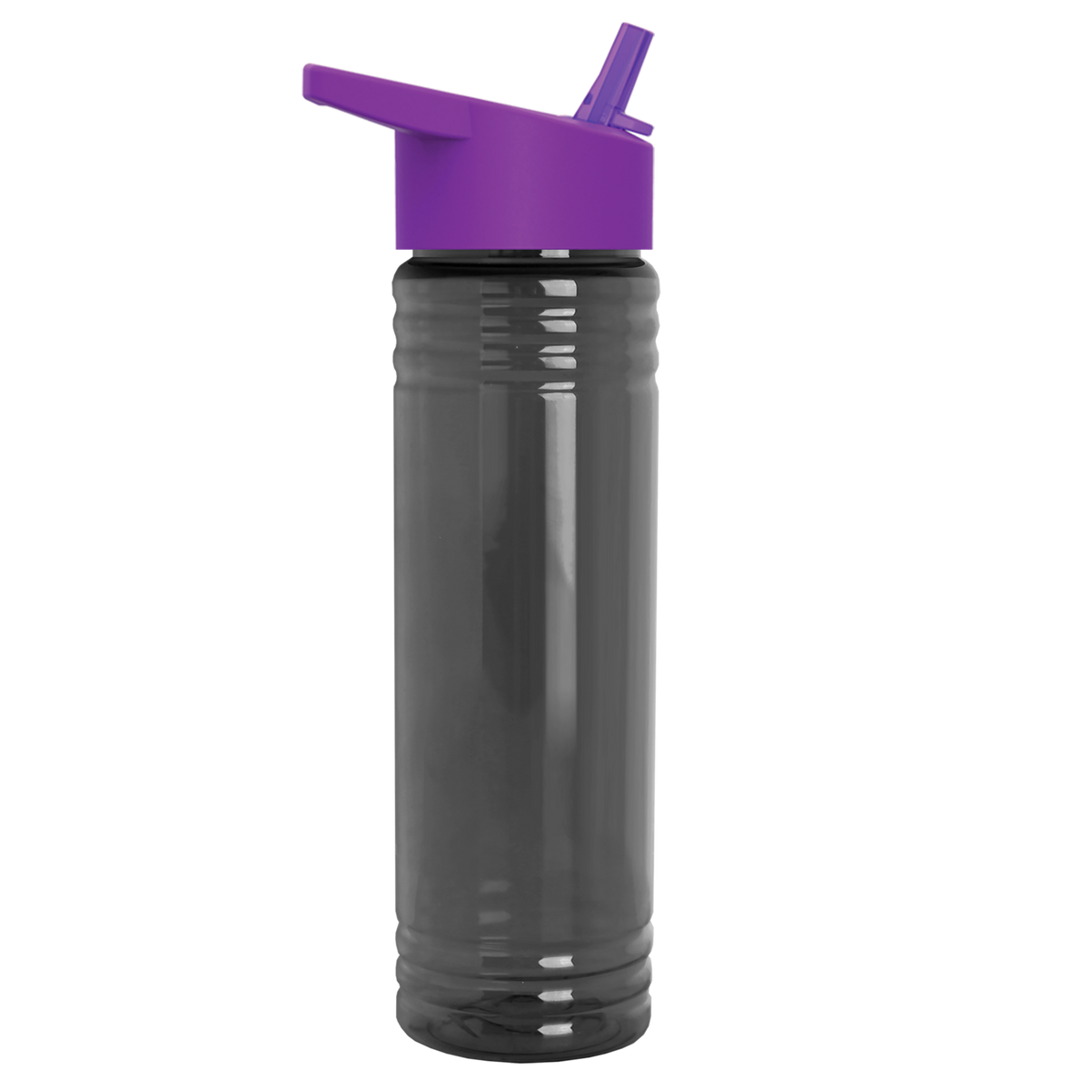 Custom logo Slim Fit RPET Bottle with Flip-Straw Lid - 24 oz.