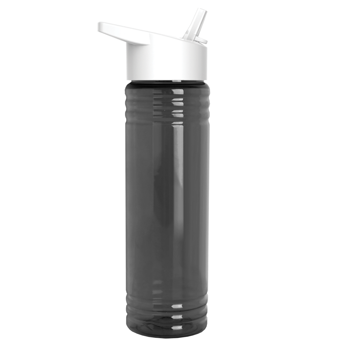 Custom logo Slim Fit RPET Bottle with Flip-Straw Lid - 24 oz.
