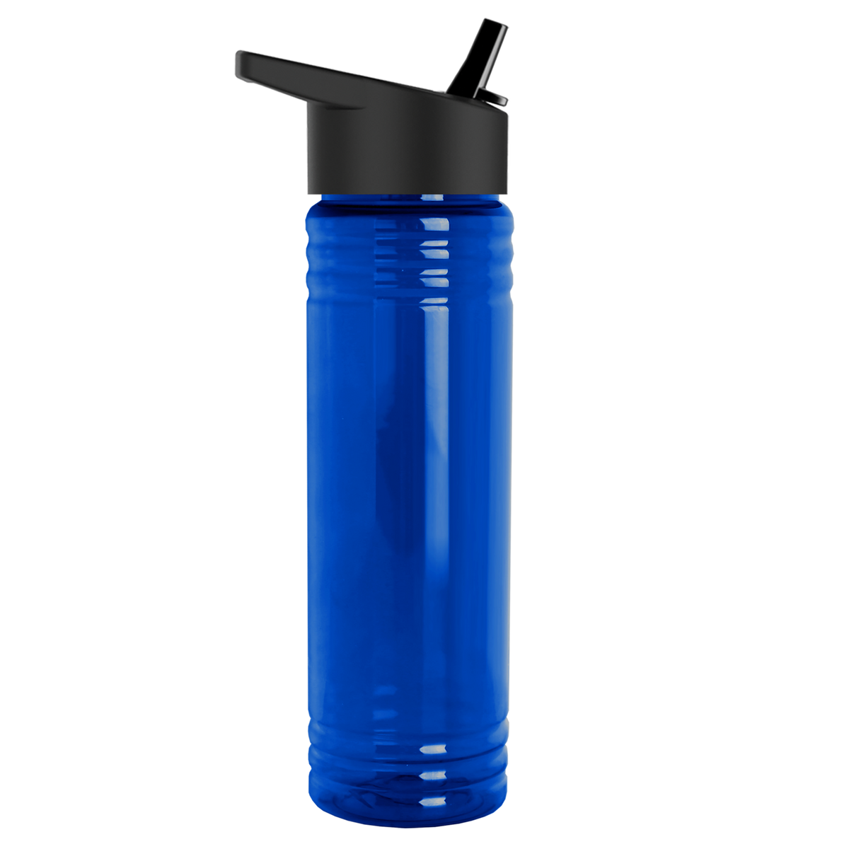 Custom logo Slim Fit RPET Bottle with Flip-Straw Lid - 24 oz.