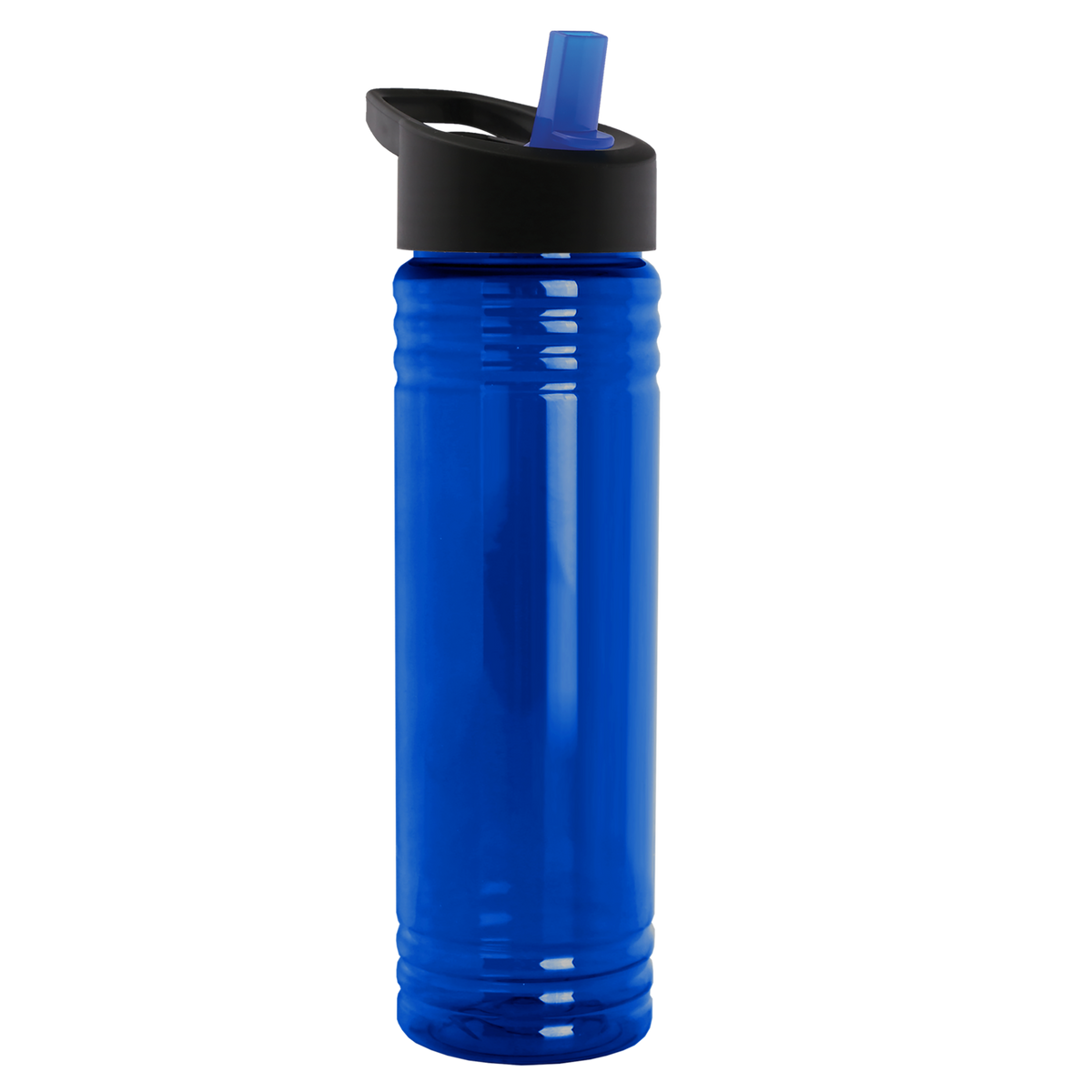 Custom logo Slim Fit RPET Bottle with Flip-Straw Lid - 24 oz.
