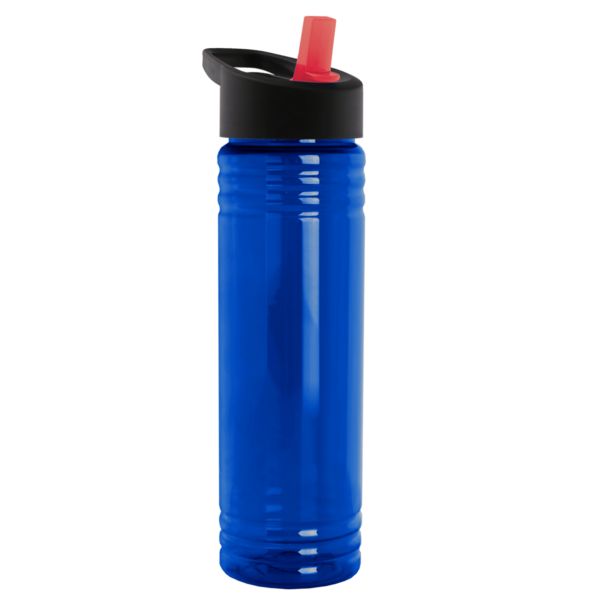 Custom logo Slim Fit RPET Bottle with Flip-Straw Lid - 24 oz.