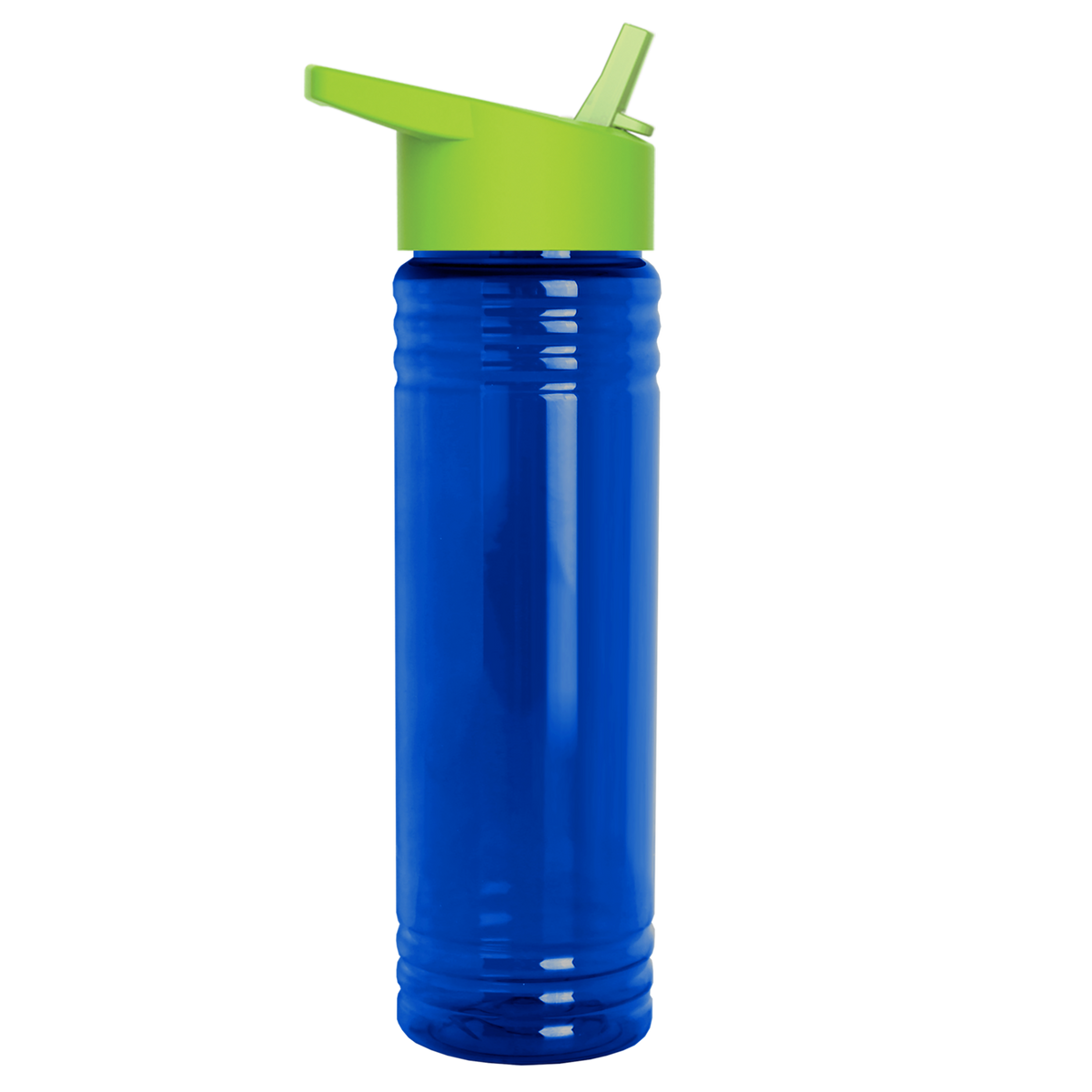 Custom logo Slim Fit RPET Bottle with Flip-Straw Lid - 24 oz.