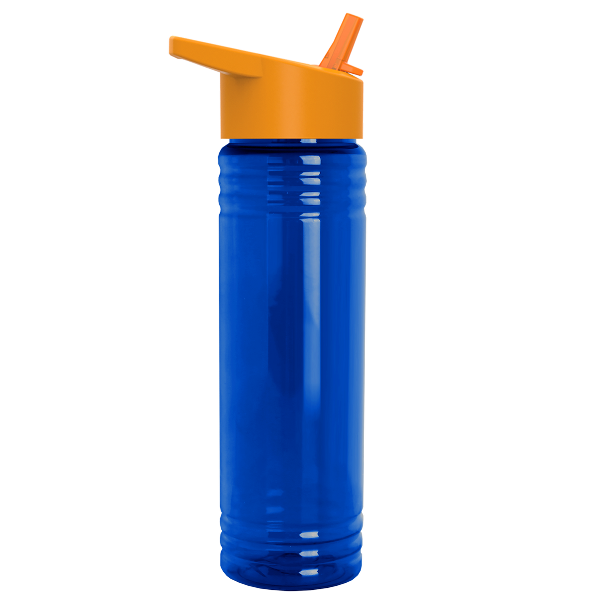 Custom logo Slim Fit RPET Bottle with Flip-Straw Lid - 24 oz.