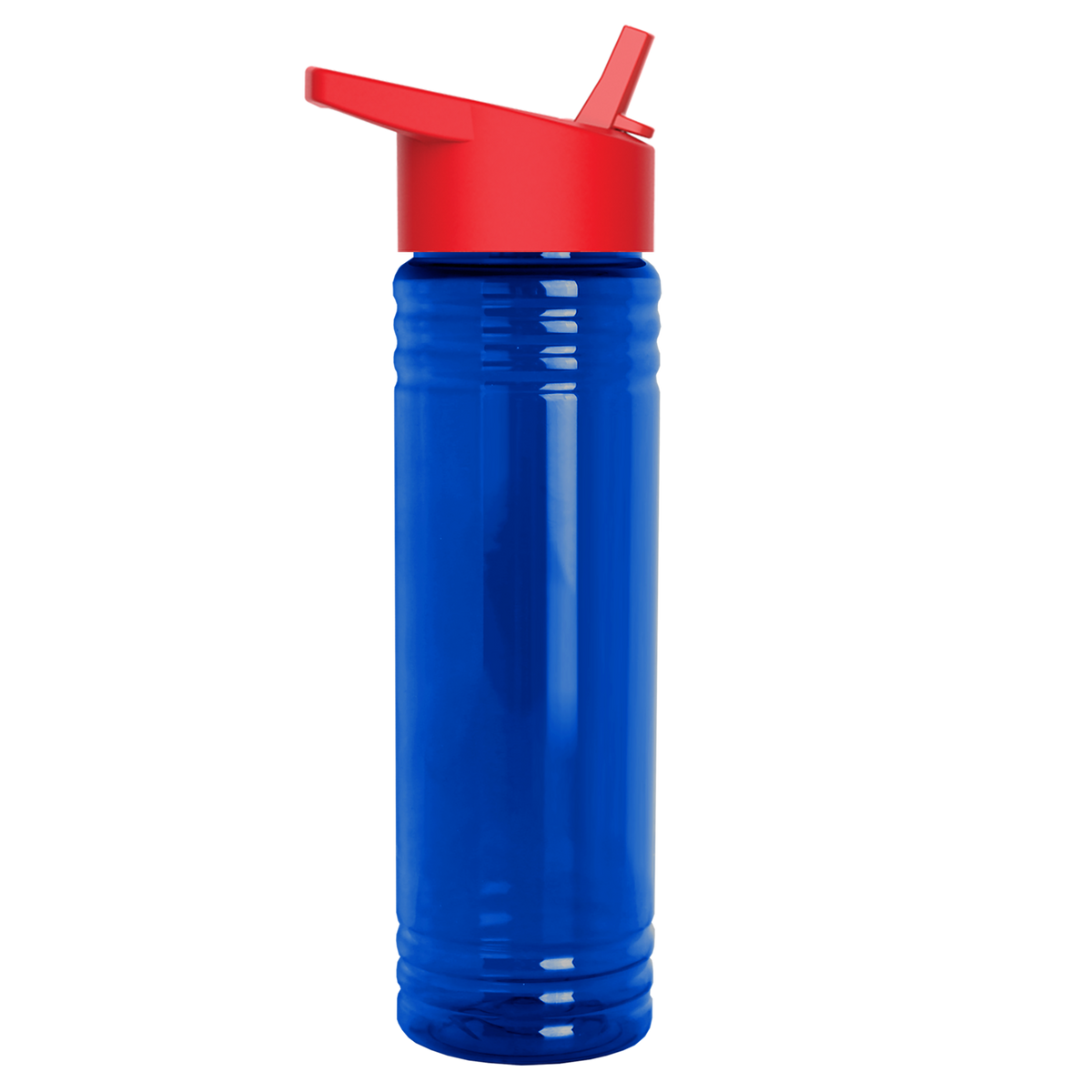 Custom logo Slim Fit RPET Bottle with Flip-Straw Lid - 24 oz.