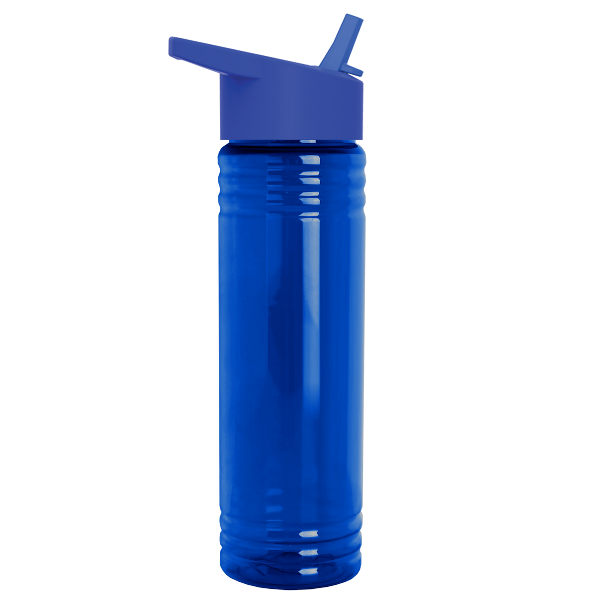 Custom logo Slim Fit RPET Bottle with Flip-Straw Lid - 24 oz.