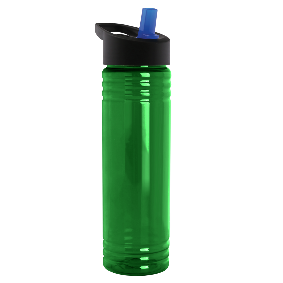 Custom logo Slim Fit RPET Bottle with Flip-Straw Lid - 24 oz.