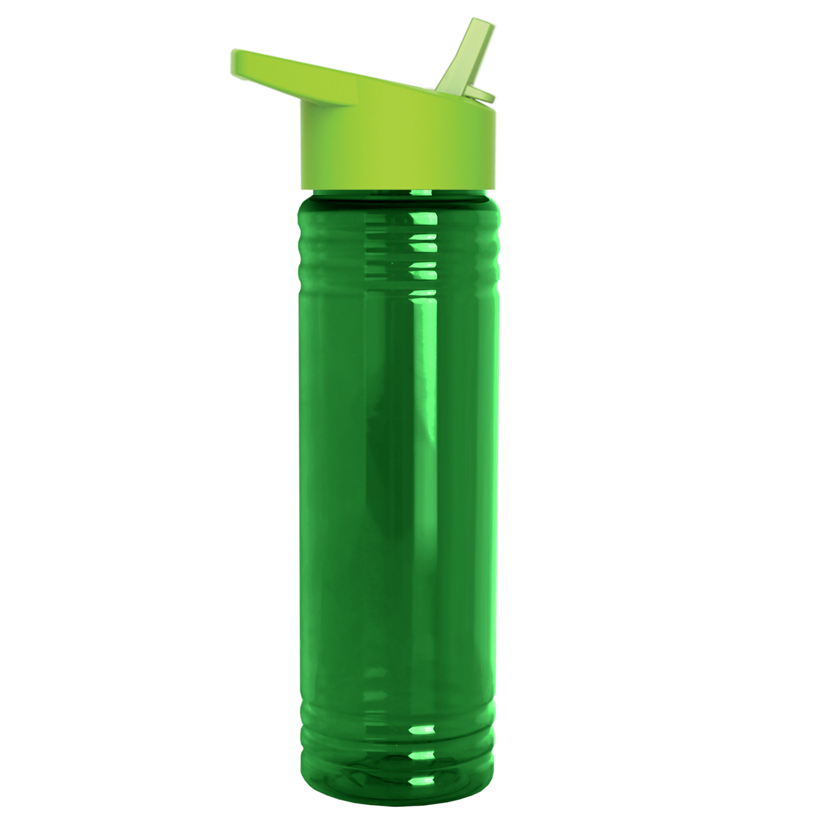 Custom logo Slim Fit RPET Bottle with Flip-Straw Lid - 24 oz.