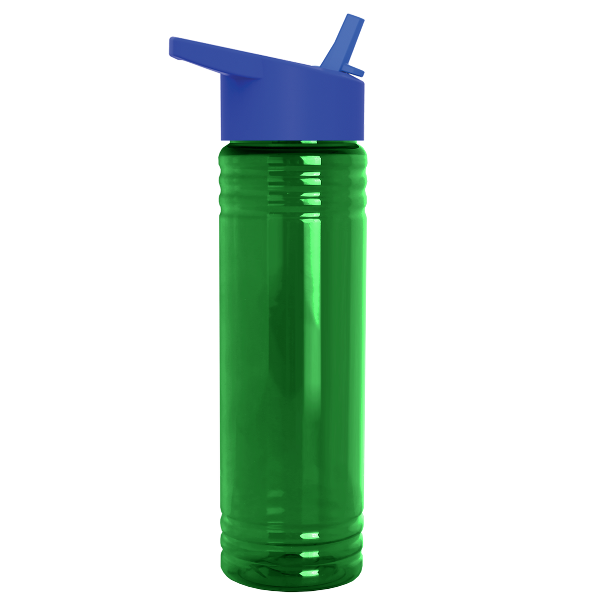 Custom logo Slim Fit RPET Bottle with Flip-Straw Lid - 24 oz.