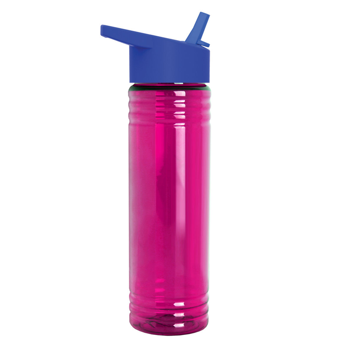 Custom logo Slim Fit RPET Bottle with Flip-Straw Lid - 24 oz.