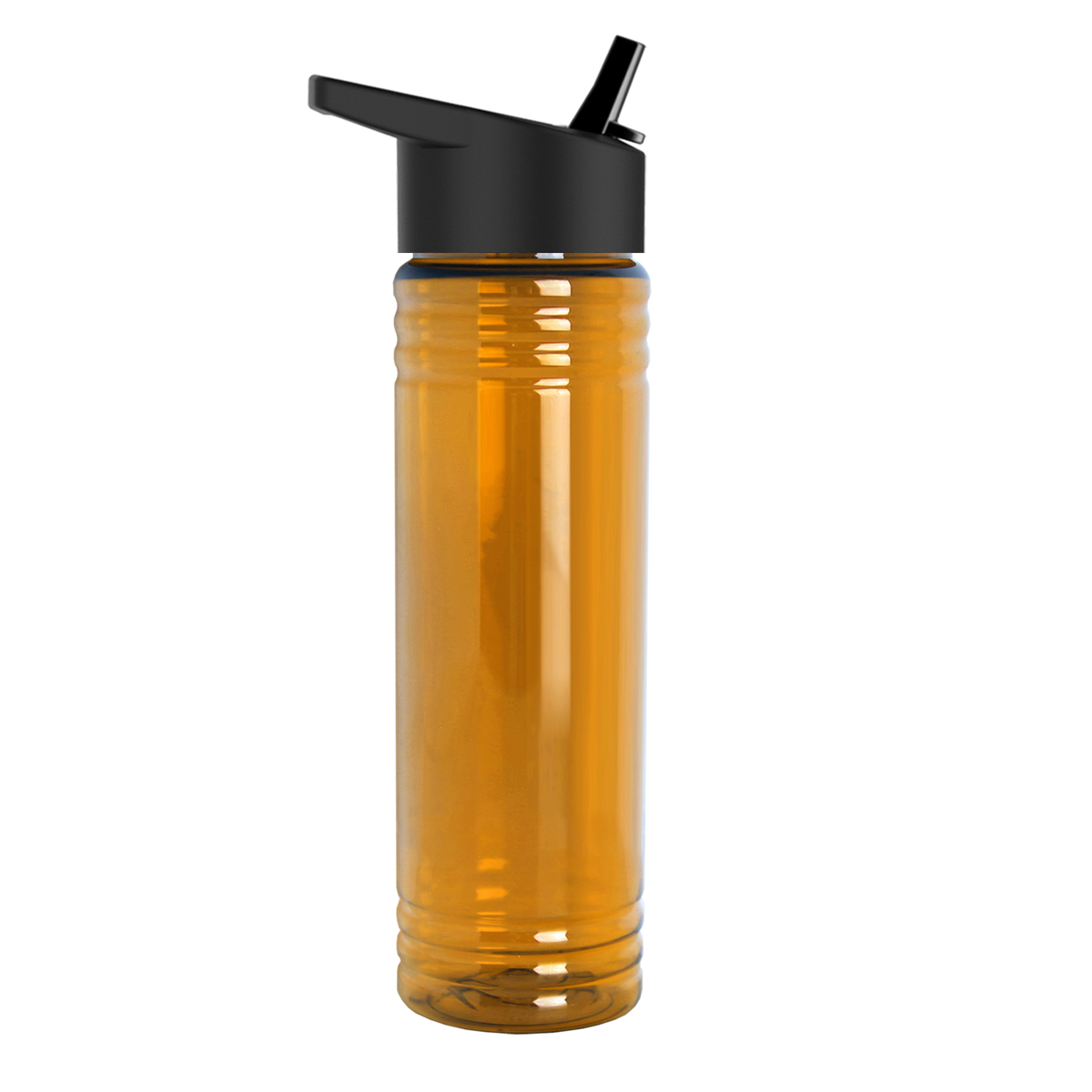 Custom logo Slim Fit RPET Bottle with Flip-Straw Lid - 24 oz.