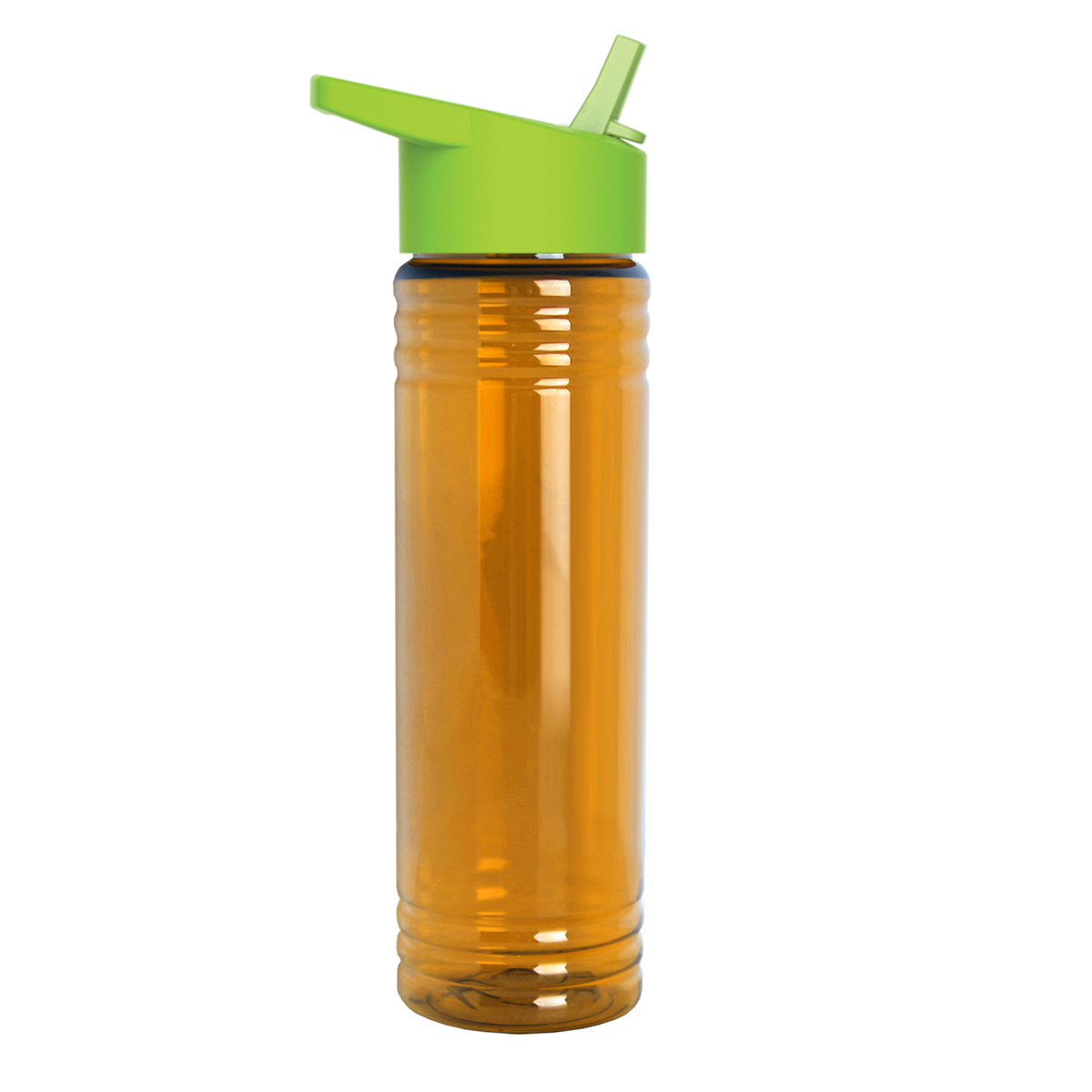 Custom logo Slim Fit RPET Bottle with Flip-Straw Lid - 24 oz.