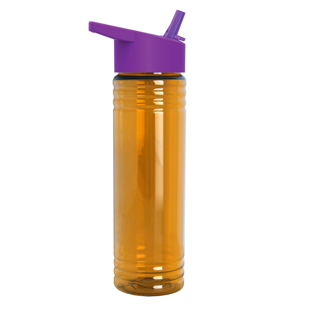 Custom logo Slim Fit RPET Bottle with Flip-Straw Lid - 24 oz.