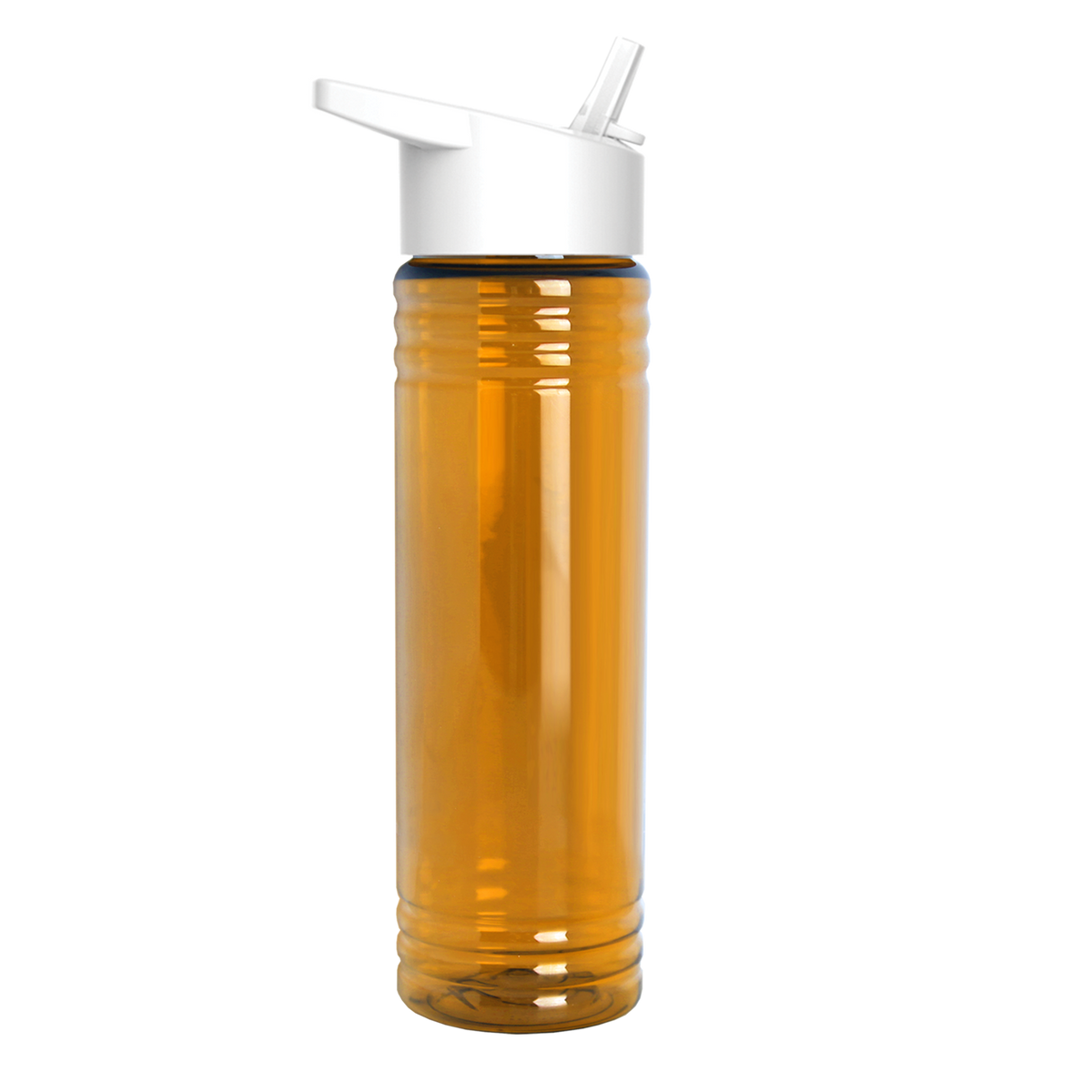 Custom logo Slim Fit RPET Bottle with Flip-Straw Lid - 24 oz.