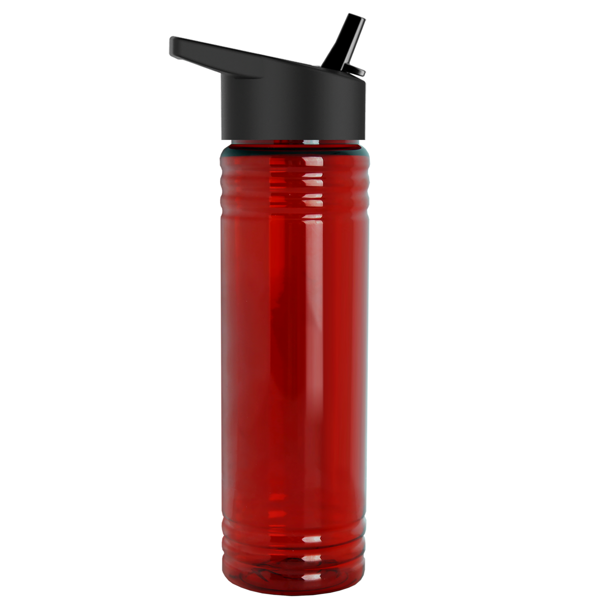 Custom logo Slim Fit RPET Bottle with Flip-Straw Lid - 24 oz.