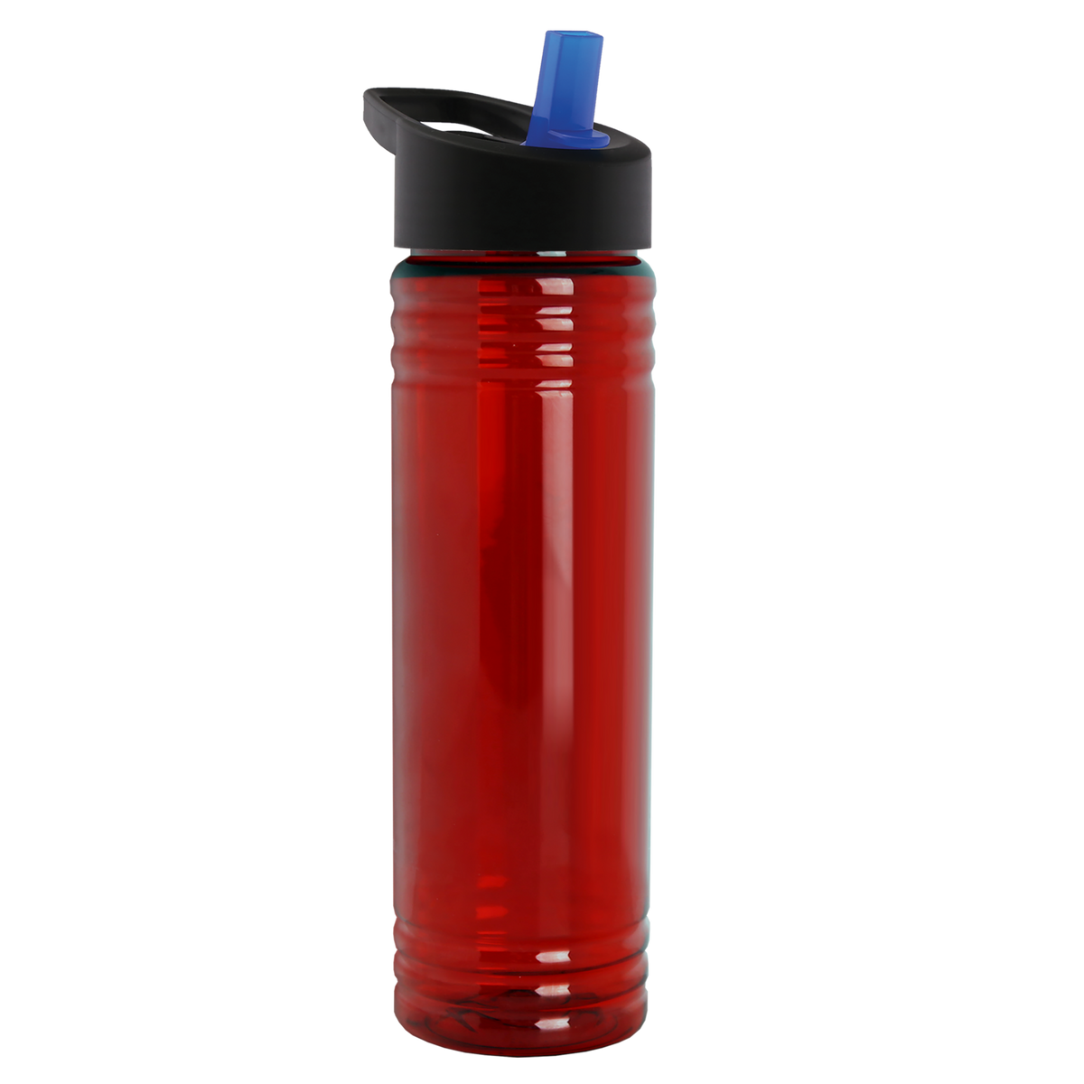 Custom logo Slim Fit RPET Bottle with Flip-Straw Lid - 24 oz.