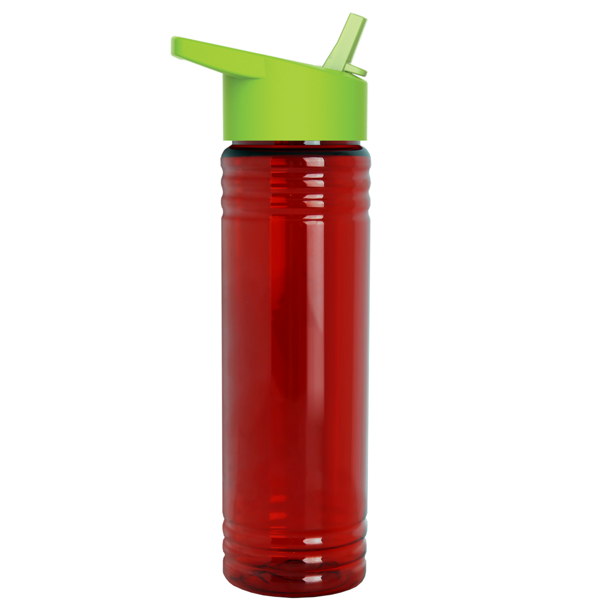 Custom logo Slim Fit RPET Bottle with Flip-Straw Lid - 24 oz.
