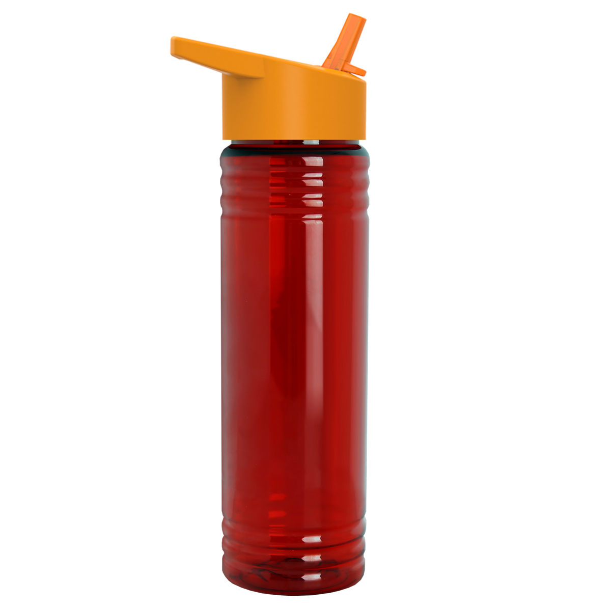 Custom logo Slim Fit RPET Bottle with Flip-Straw Lid - 24 oz.
