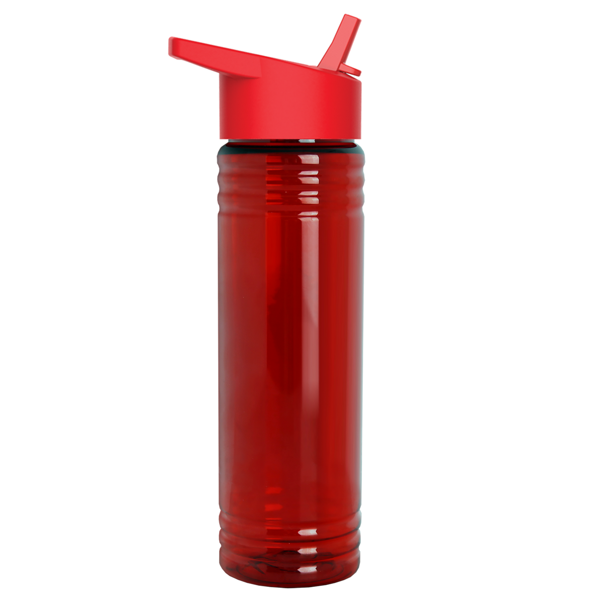 Custom logo Slim Fit RPET Bottle with Flip-Straw Lid - 24 oz.